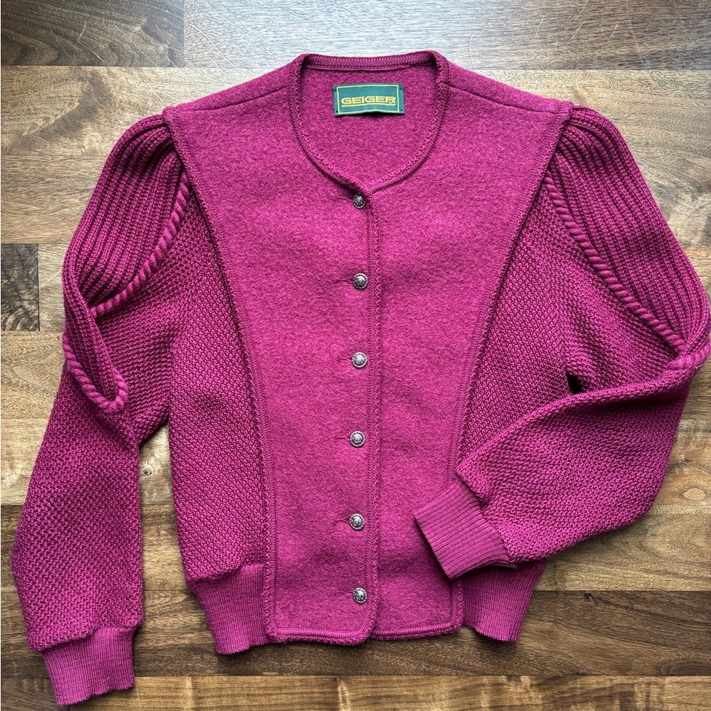 Geiger Vintage Wool Jacket/Cardigan.